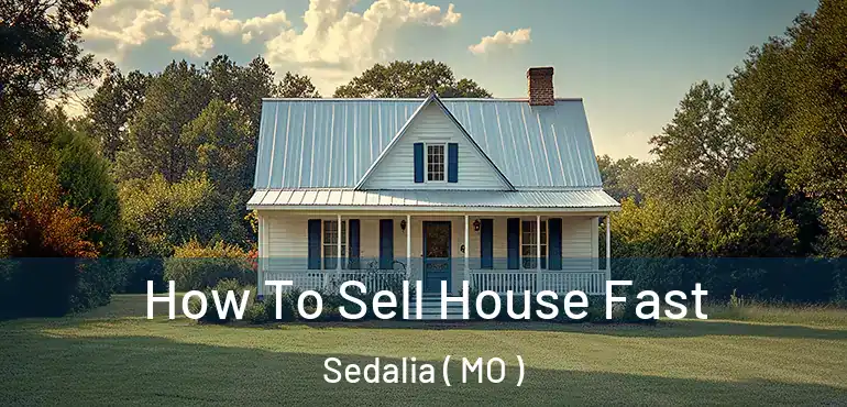 How To Sell House Fast Sedalia ( MO )